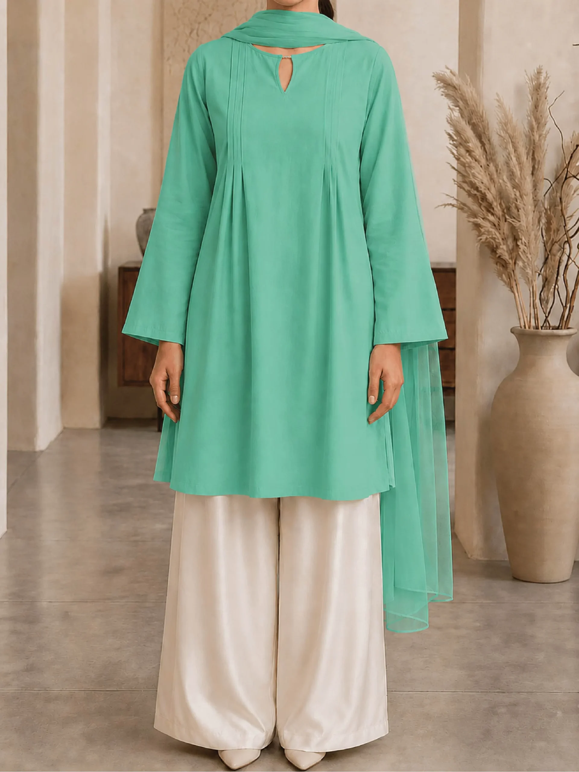 Mint Serenity Nursing Dress front full