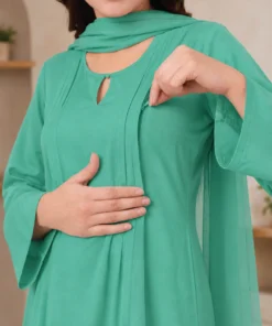 Mint Serenity Nursing Dress hidden zipper